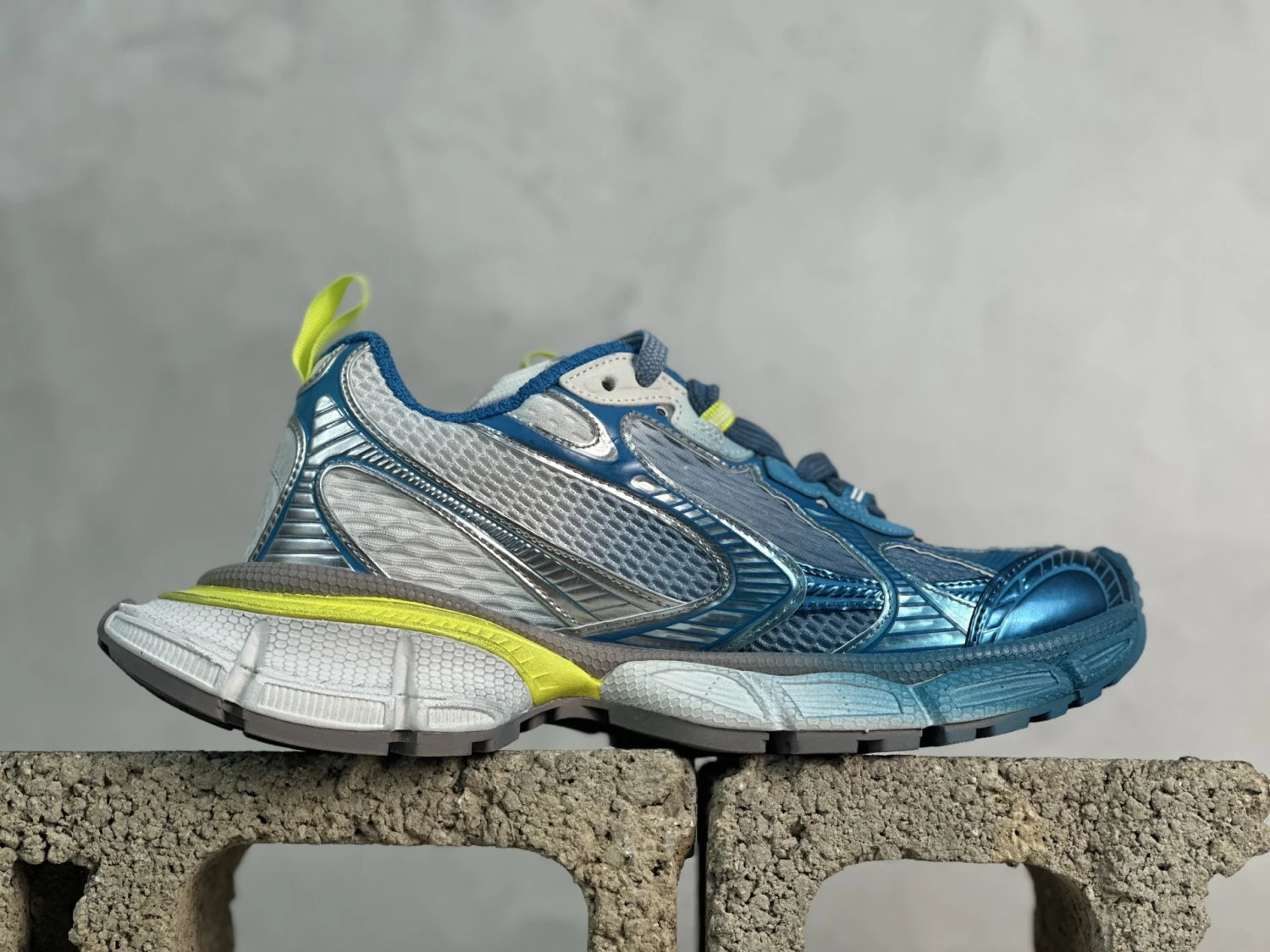 Luxury Runner Sneaker – Ocean Blue / Neon Volt