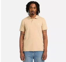 Timberland Millers River Pique Short-Sleeve Beige Polo Shirt