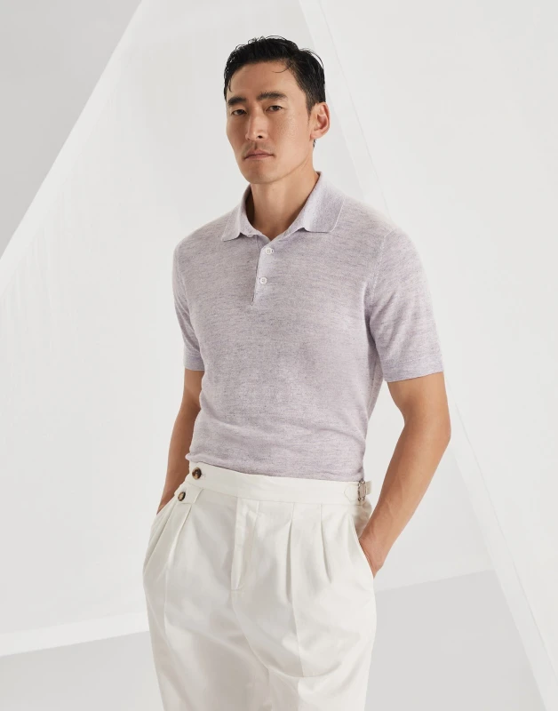 Brunello Cucinelli Linen Polo Shirt – Premium Mélange Classic