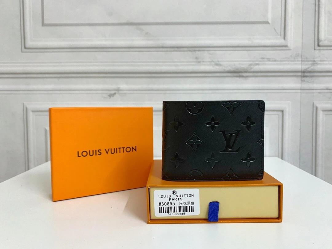 Louis Vuitton Multiple Wallet in Classic Black Monogram Shadow Leather