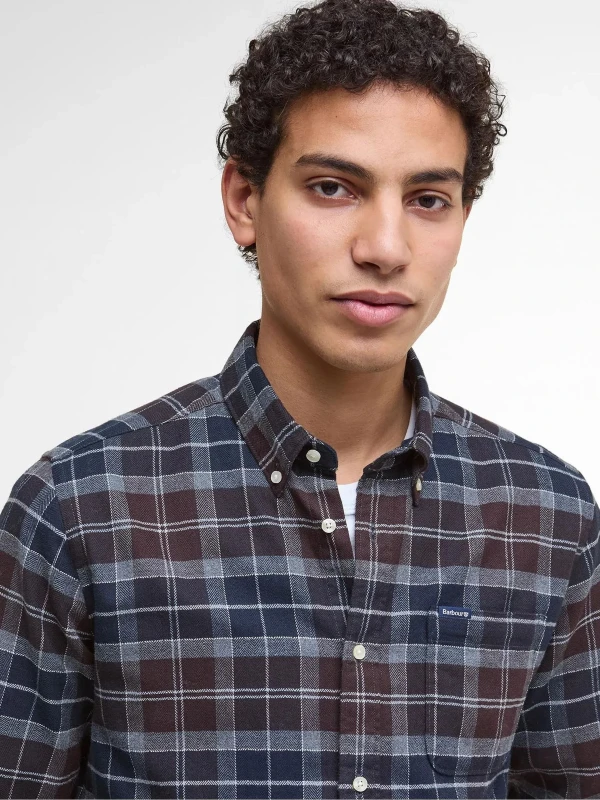 Barbour Men’s Classic Blue Cotton Shirt – Fall/Winter Essential