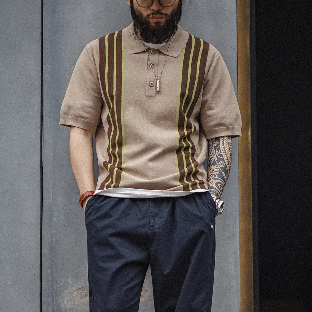 Men’s Vintage Knit Polo Shirt