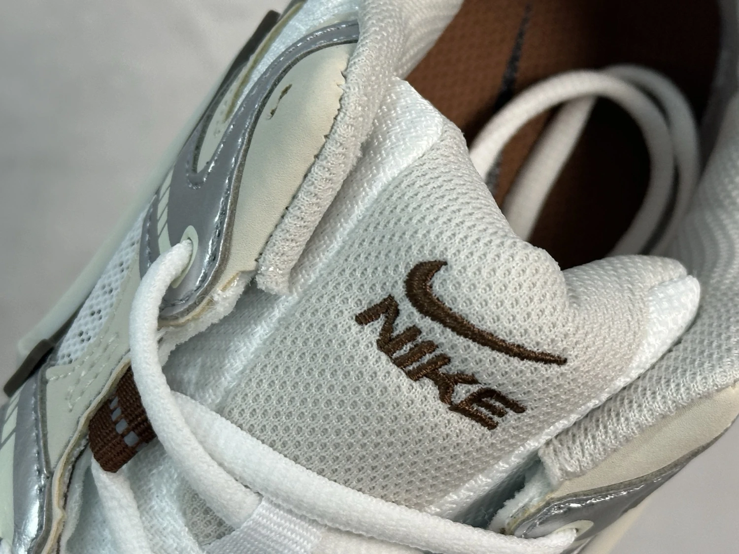 Nike Air Max Moto 2K – White, Metallic Silver & Mocha Brown