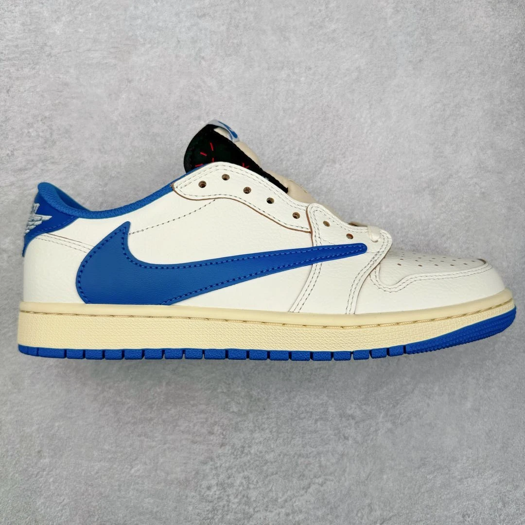 Travis Scott x Air Jordan 1 Low Sneakers – Sail White Blue