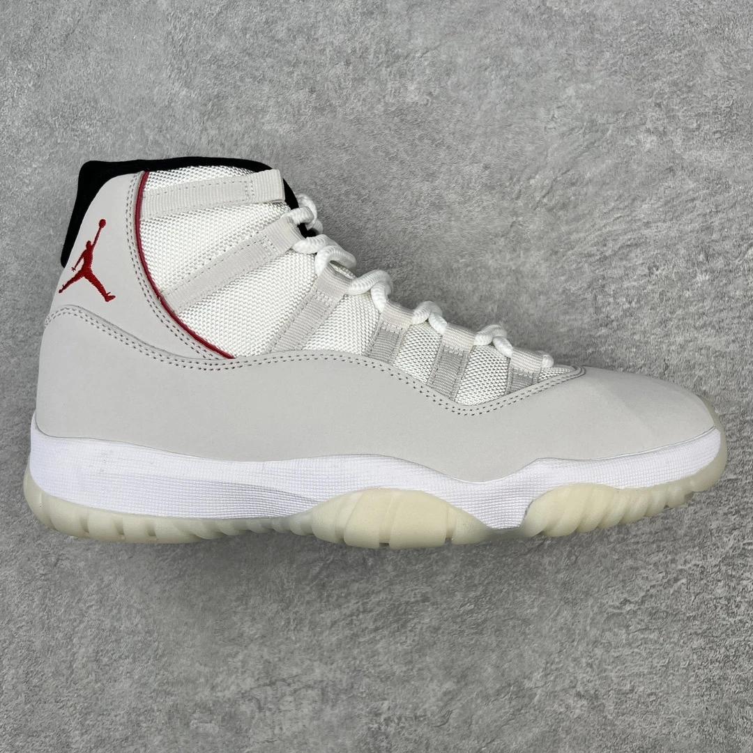 Air Jordan 11 Low "White, Black & Red" Premium Sneakers