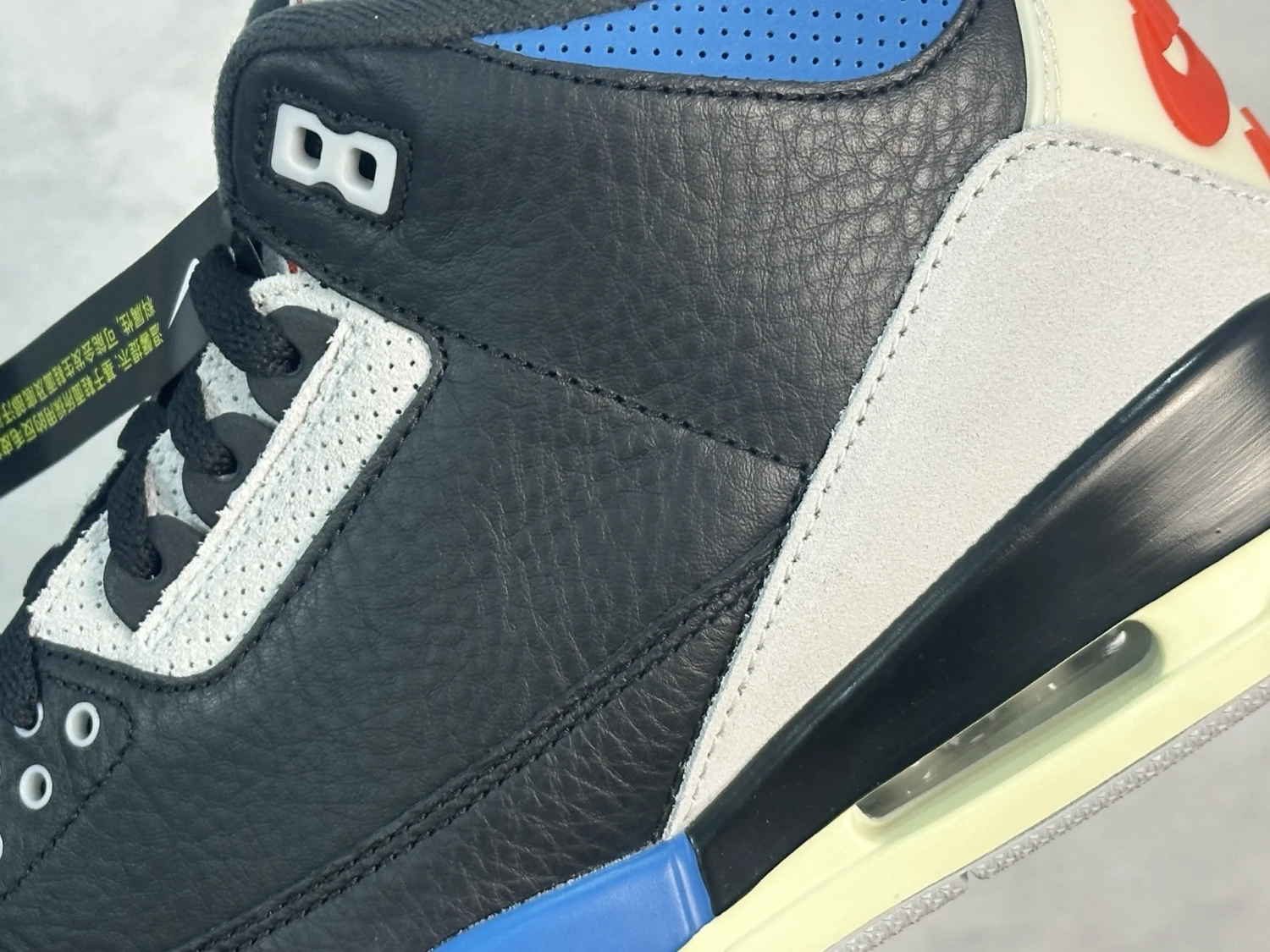 Air Jordan 3 "Black White Red" Premium Sneakers