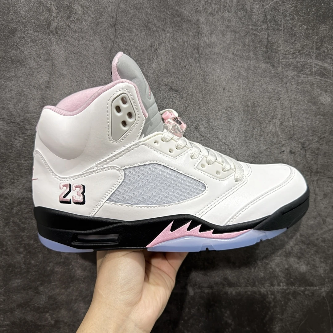 Air Jordan 5 Retro "Arctic Pink" Sneakers – White/Pink/Grey