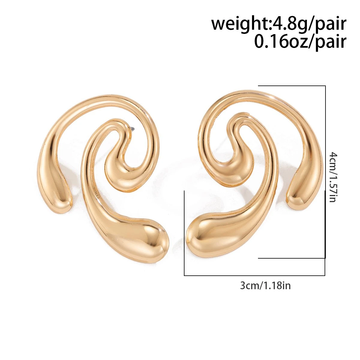 Geometric Hollow Stud Earrings