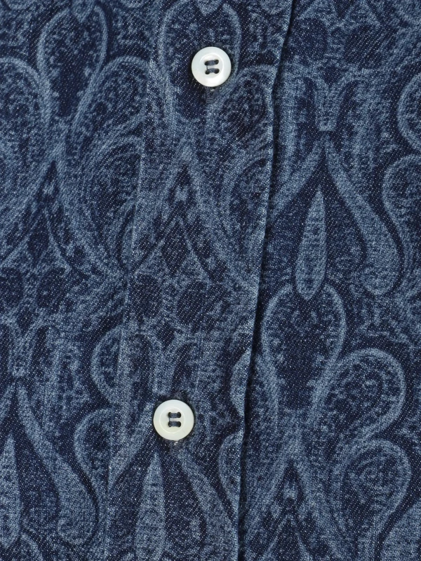 Brunello Cucinelli Men's Cotton Shirt with Paisley Pattern