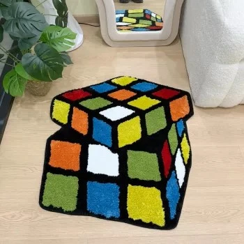 3D Magic Cube Tufted Rug