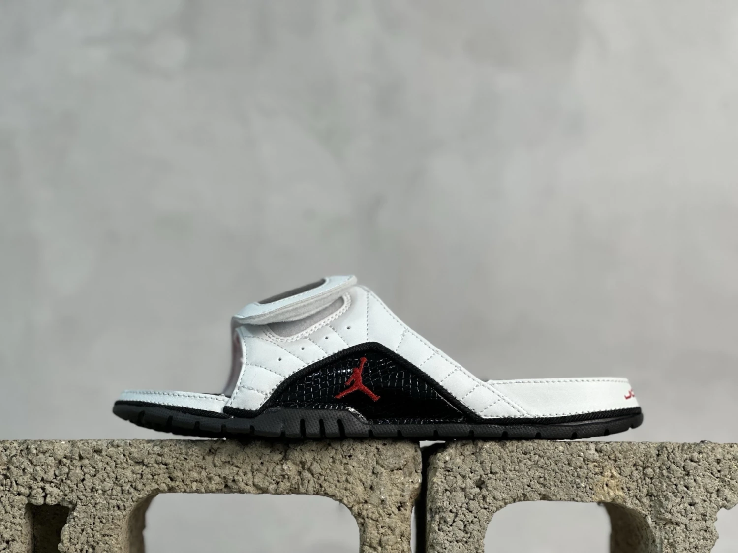 Jordan Hydro Slide "White, Black & Red" Comfort Sandals
