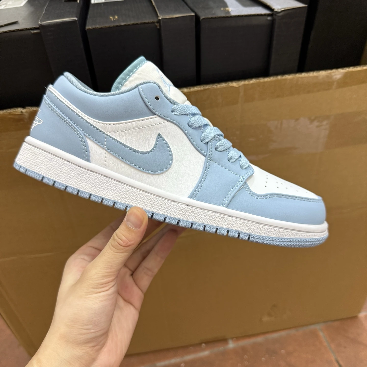 . Air Jordan Low – Sky Blue & White