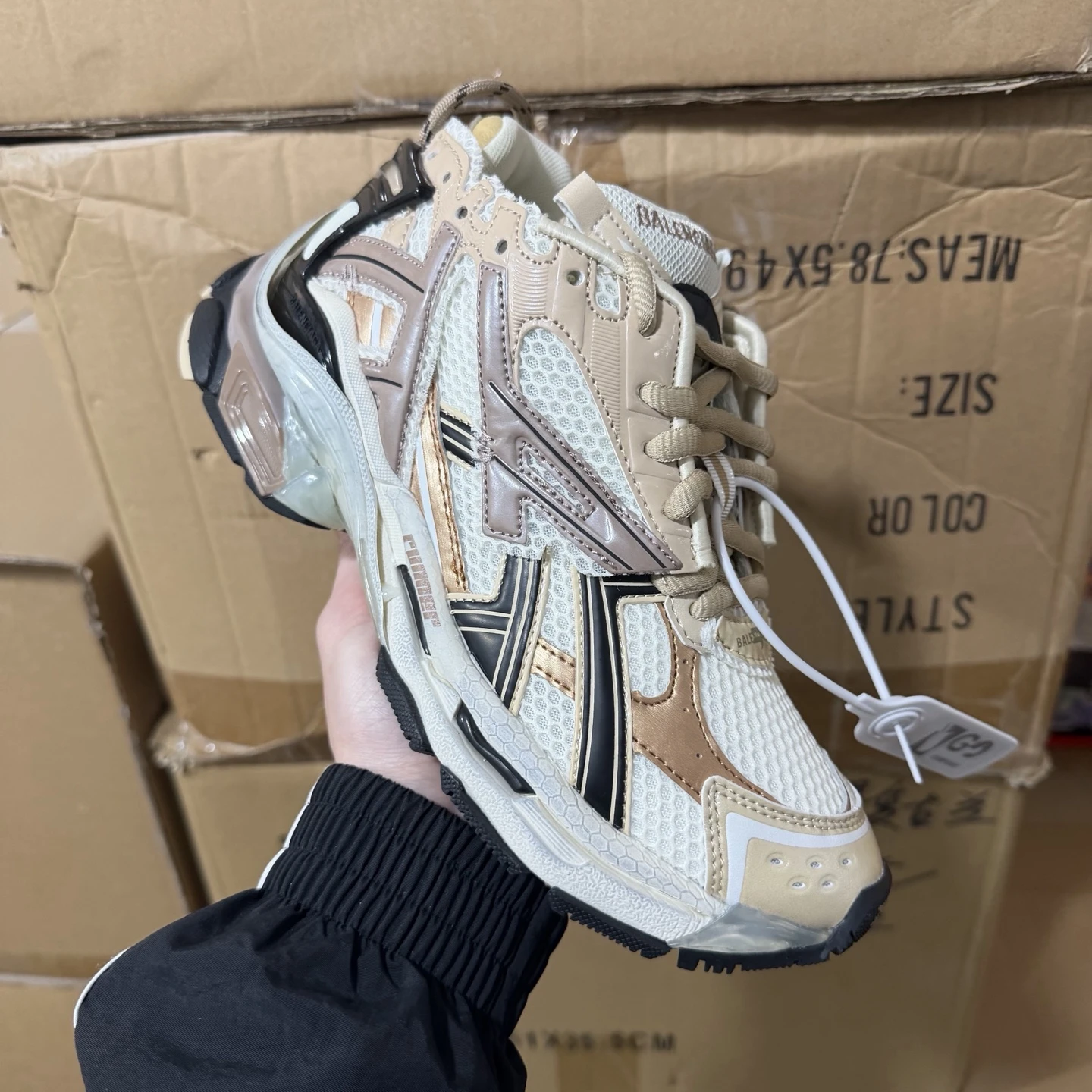 Balenciaga Track Sneaker – Beige & Rose Gold Edition