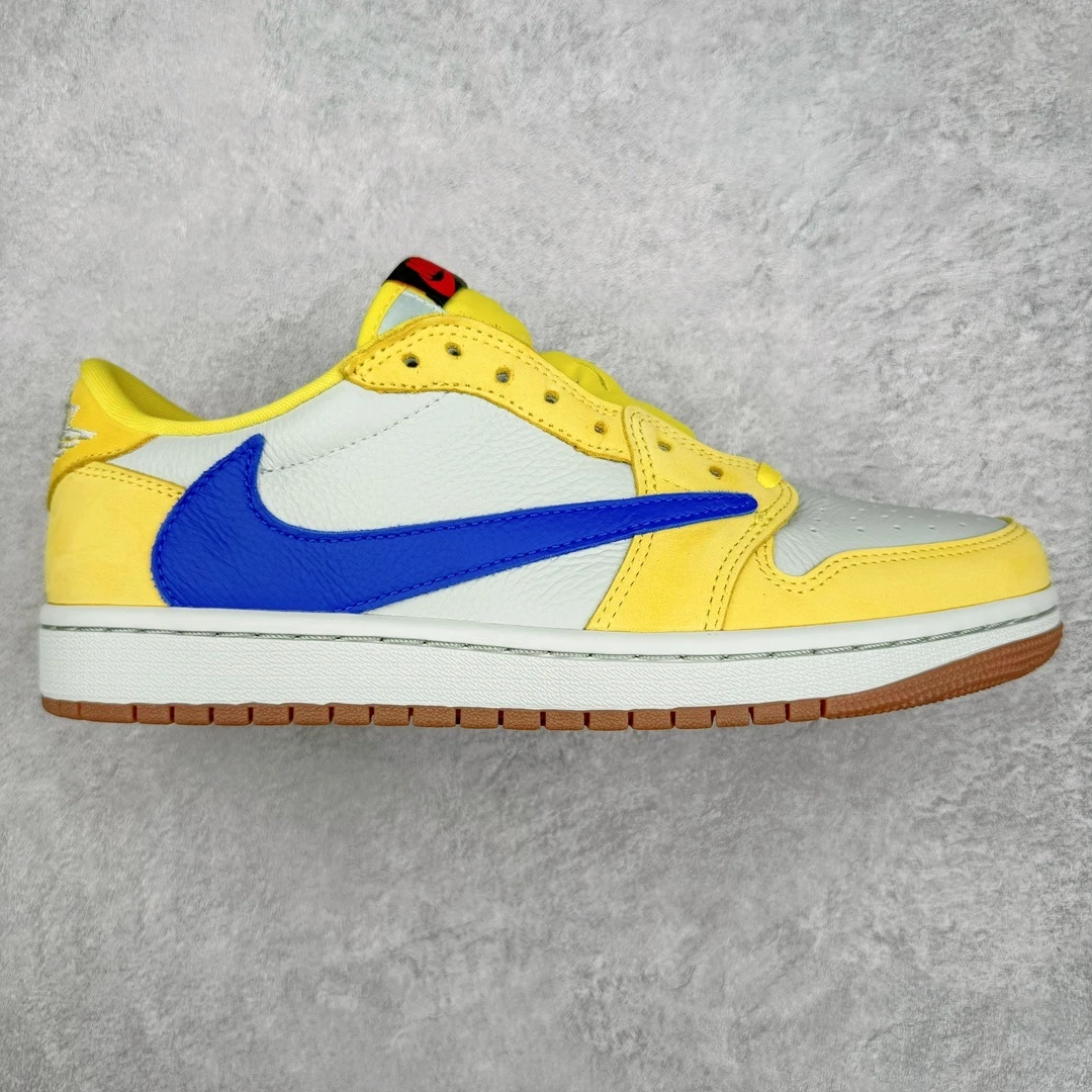 Nike Air Jordan 1 Low "Yellow/White/Royal Blue" Lifestyle Sneakers