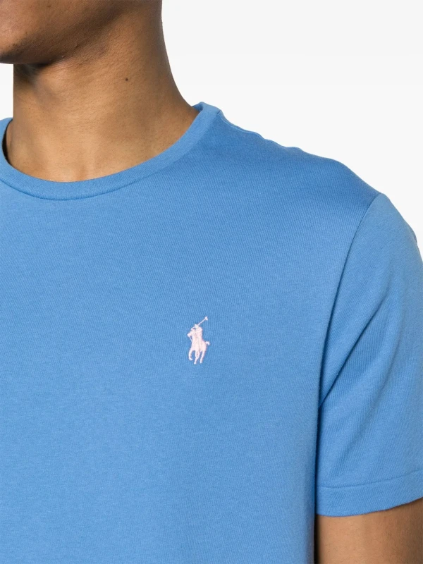 Polo Ralph Lauren Men's Light Blue Cotton T-Shirt – Spring/Summer Collection