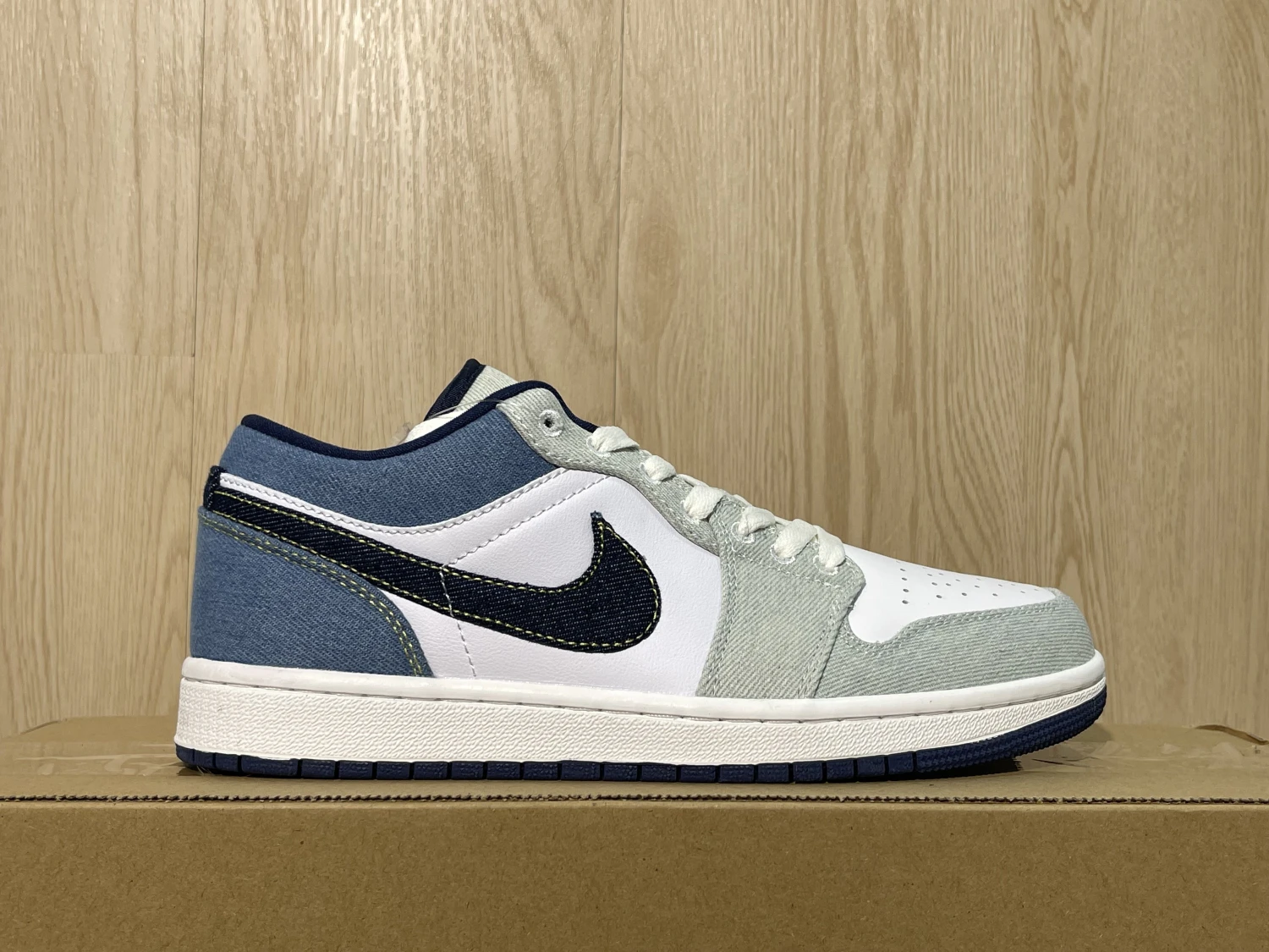 Air Jordan 1 Low Canvas Sage & Navy Sneaker – Premium Casual Edition