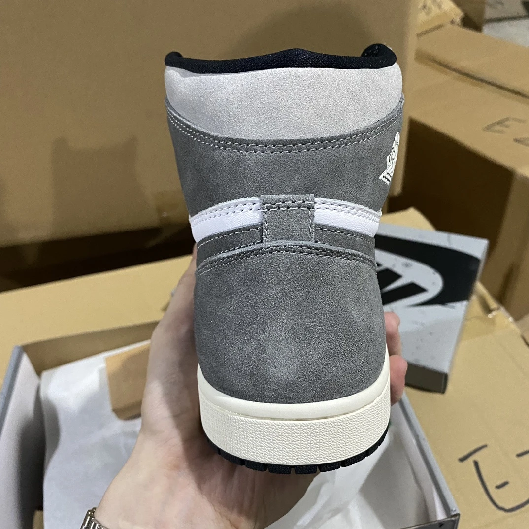 Air Jordan 1 High Sneakers – Grey/White (Wolf Grey Inspired)