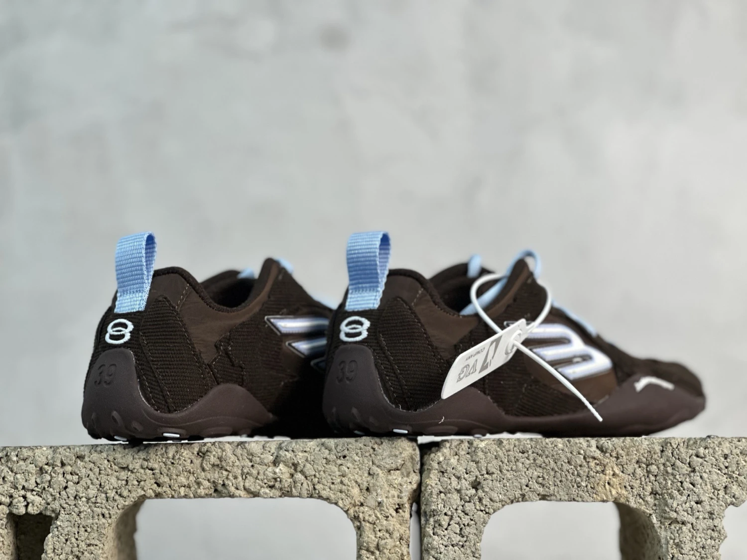 Balenciaga Black & Ice Blue Designer Runner Sneakers