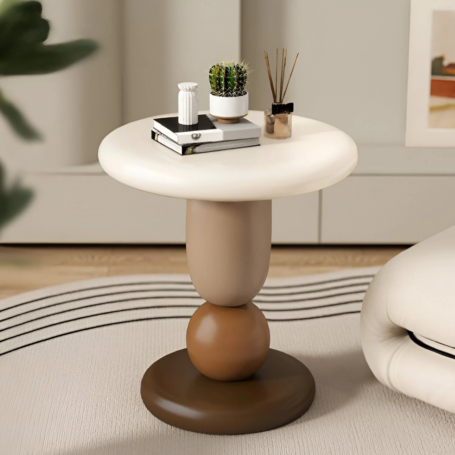 Dopamine Cream Side Table