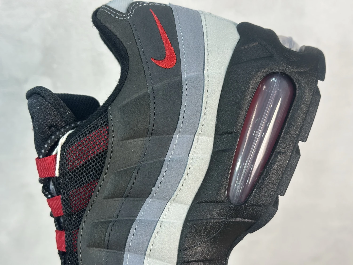 Nike Air Max 95 Sneakers – Black, Red & Silver