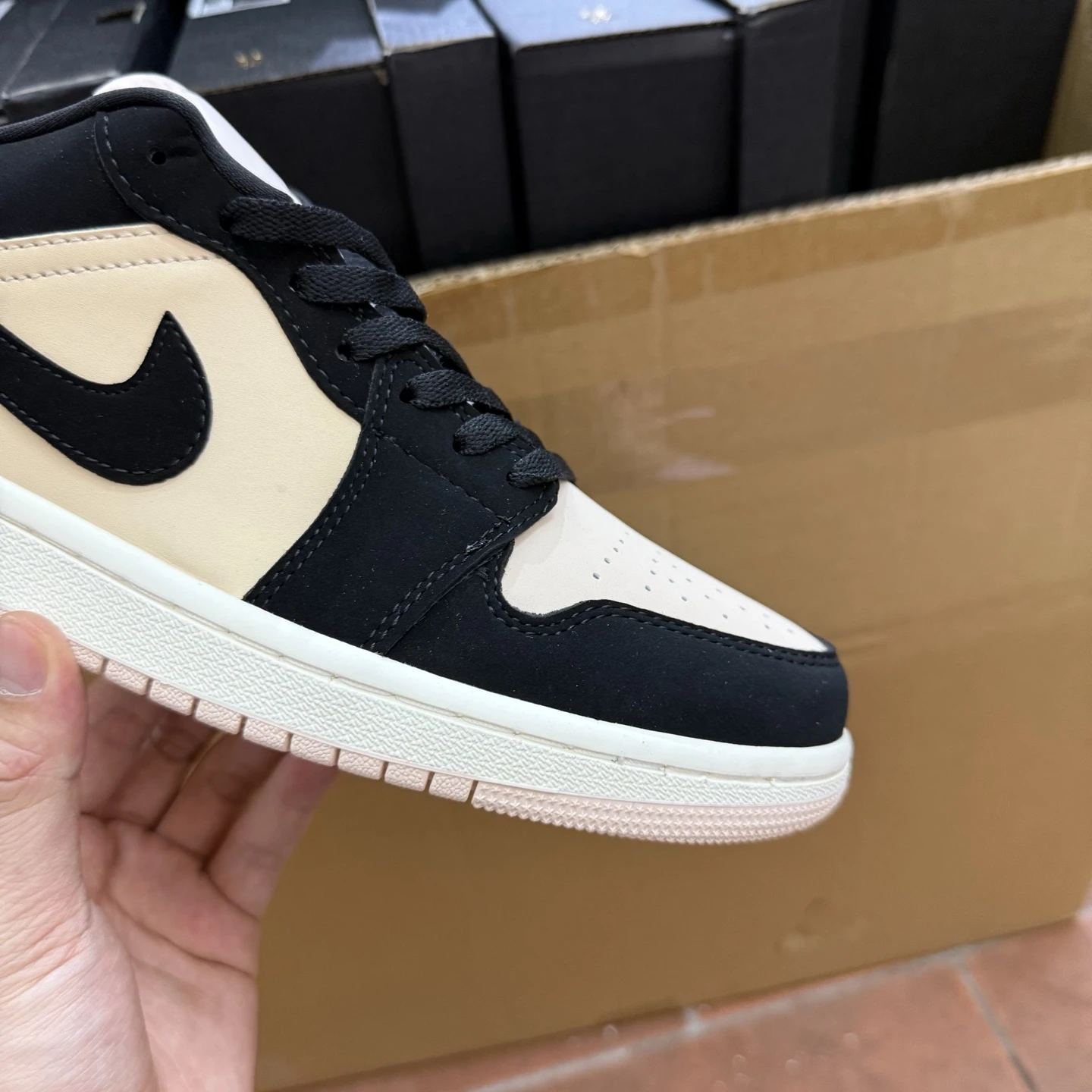 . Air Jordan Low – Black & Sail Premium