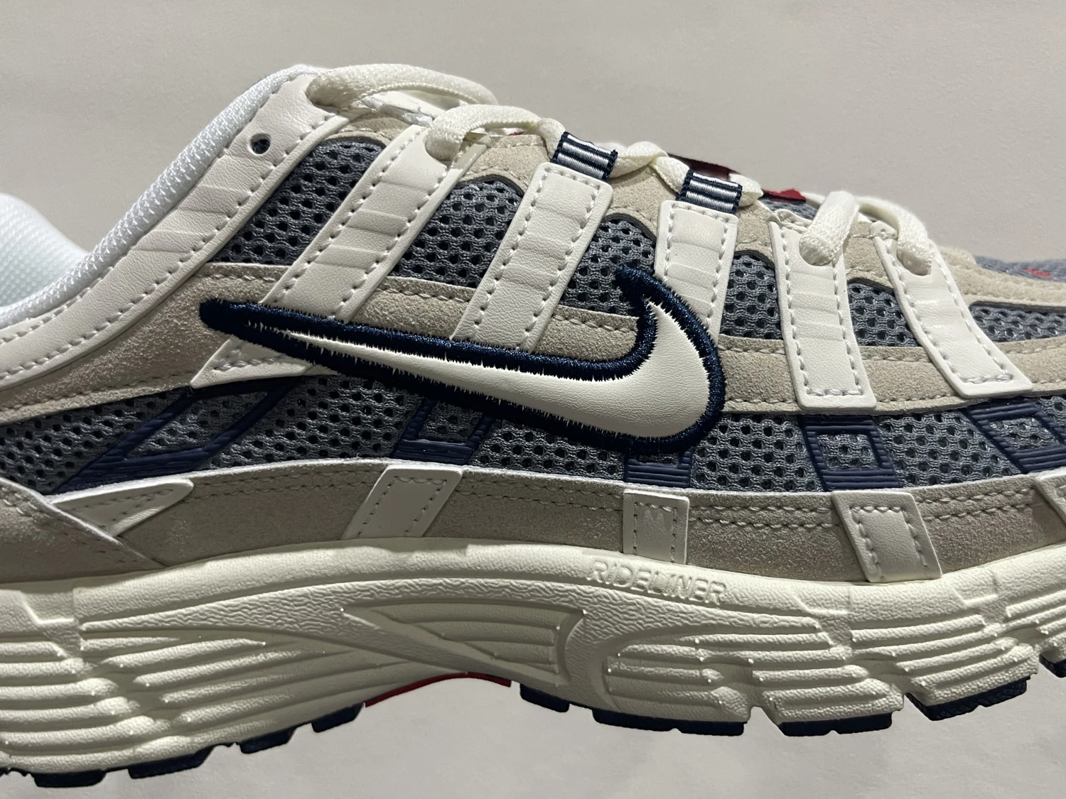 Nike Bomberman Series Sneakers – Light Grey, Sail White & Crimson Red