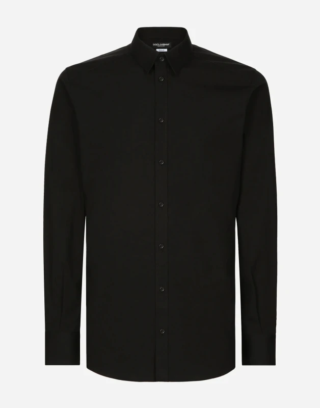 Dolce&Gabbana Black Stretch Cotton Shirt