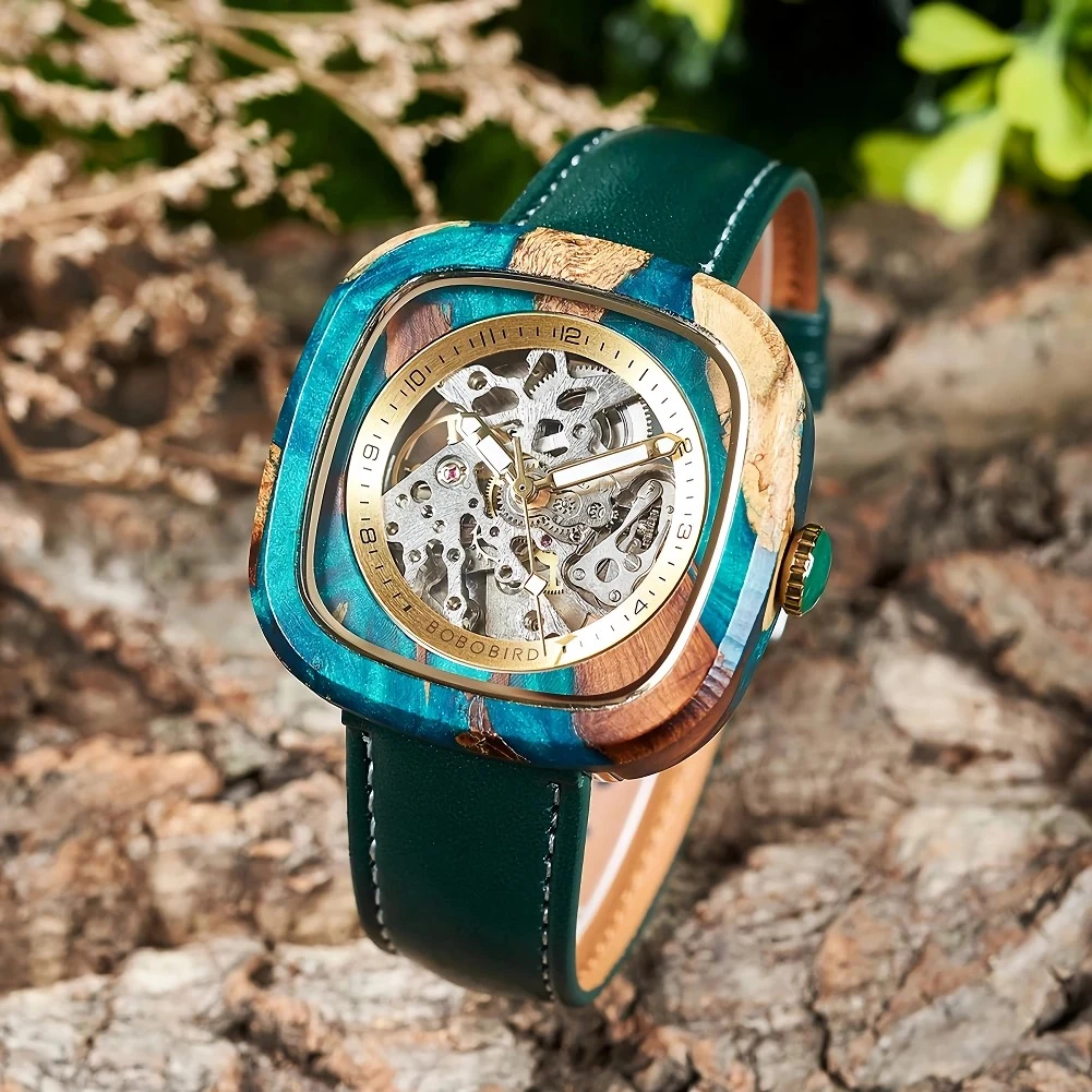 Men's Mechanical Wooden Watch