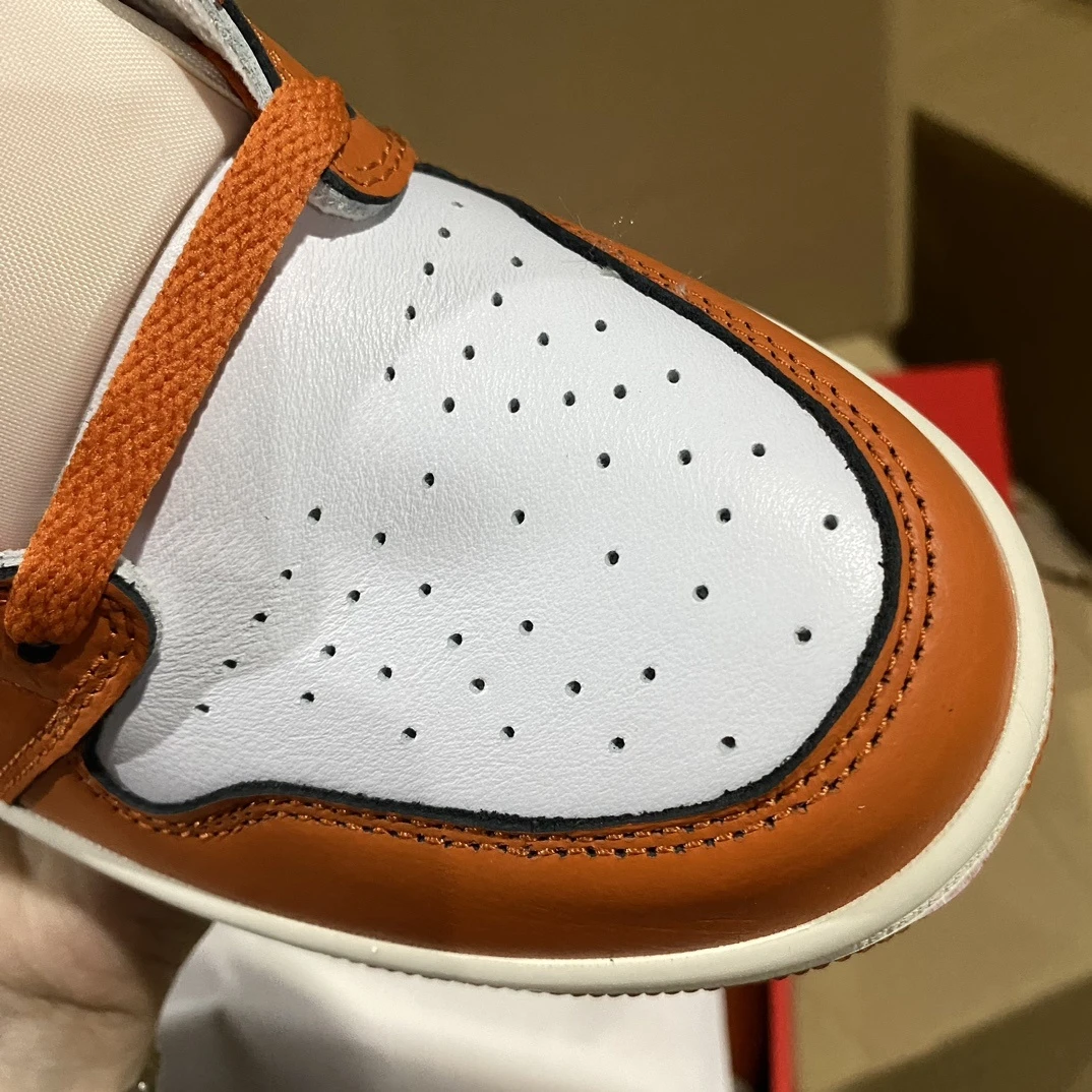 Air Jordan 1 High Sneakers – Orange/White (Starfish Inspired)
