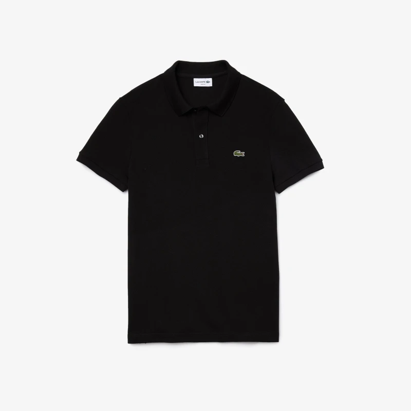 Lacoste Men's Black Slim Fit L.12.12 Piqué Polo Shirt