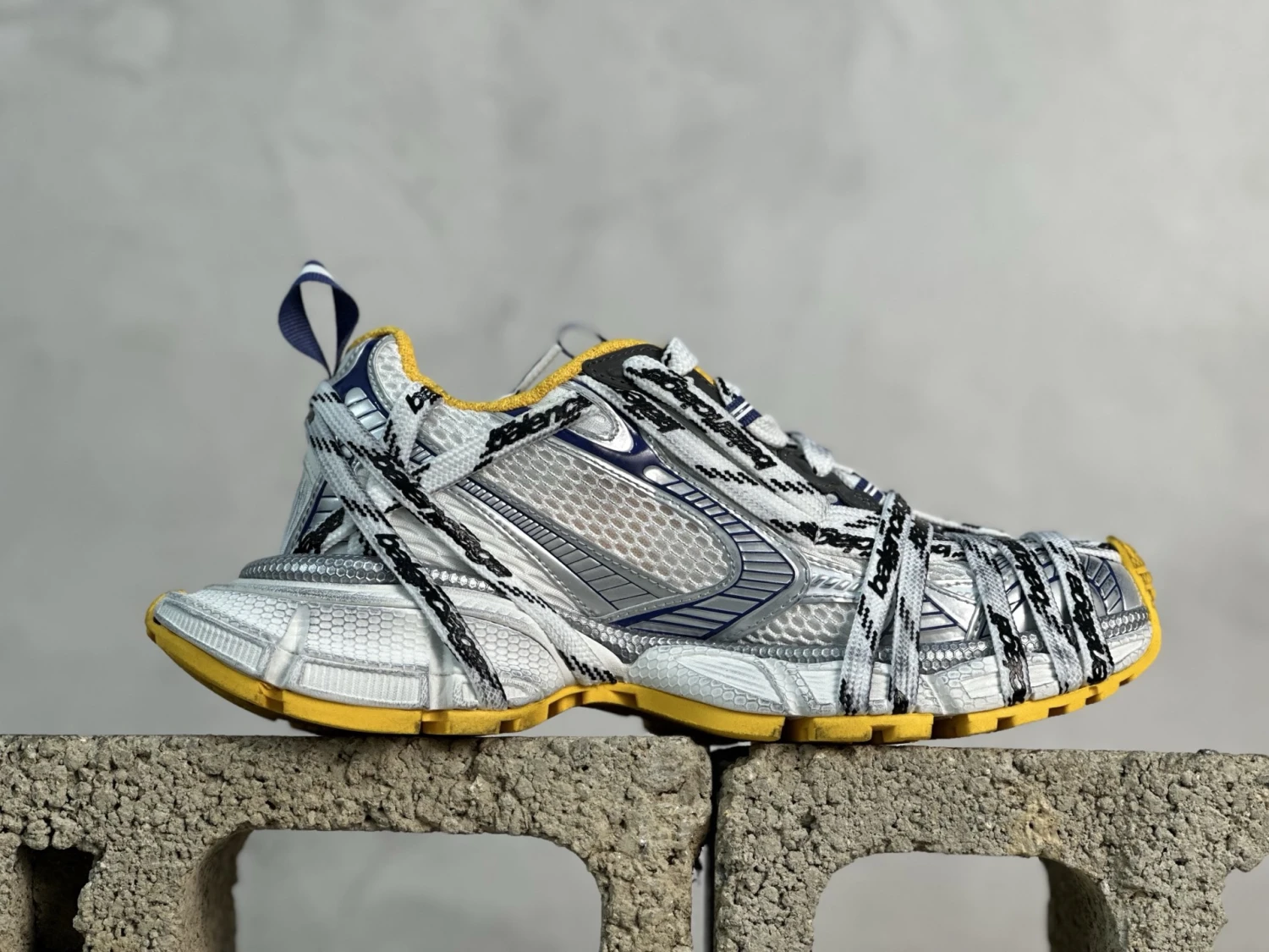 Balenciaga Runner Sneaker – Silver Yellow Statement Edition