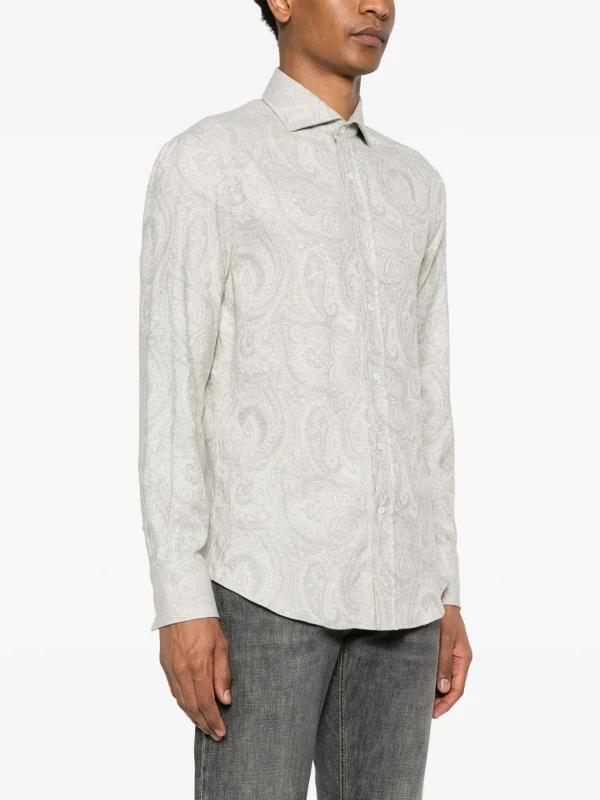 Brunello Cucinelli Paisley Cotton Shirt