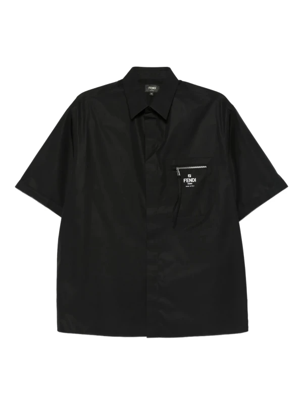 Fendi Black Zip-Pocket Shirt