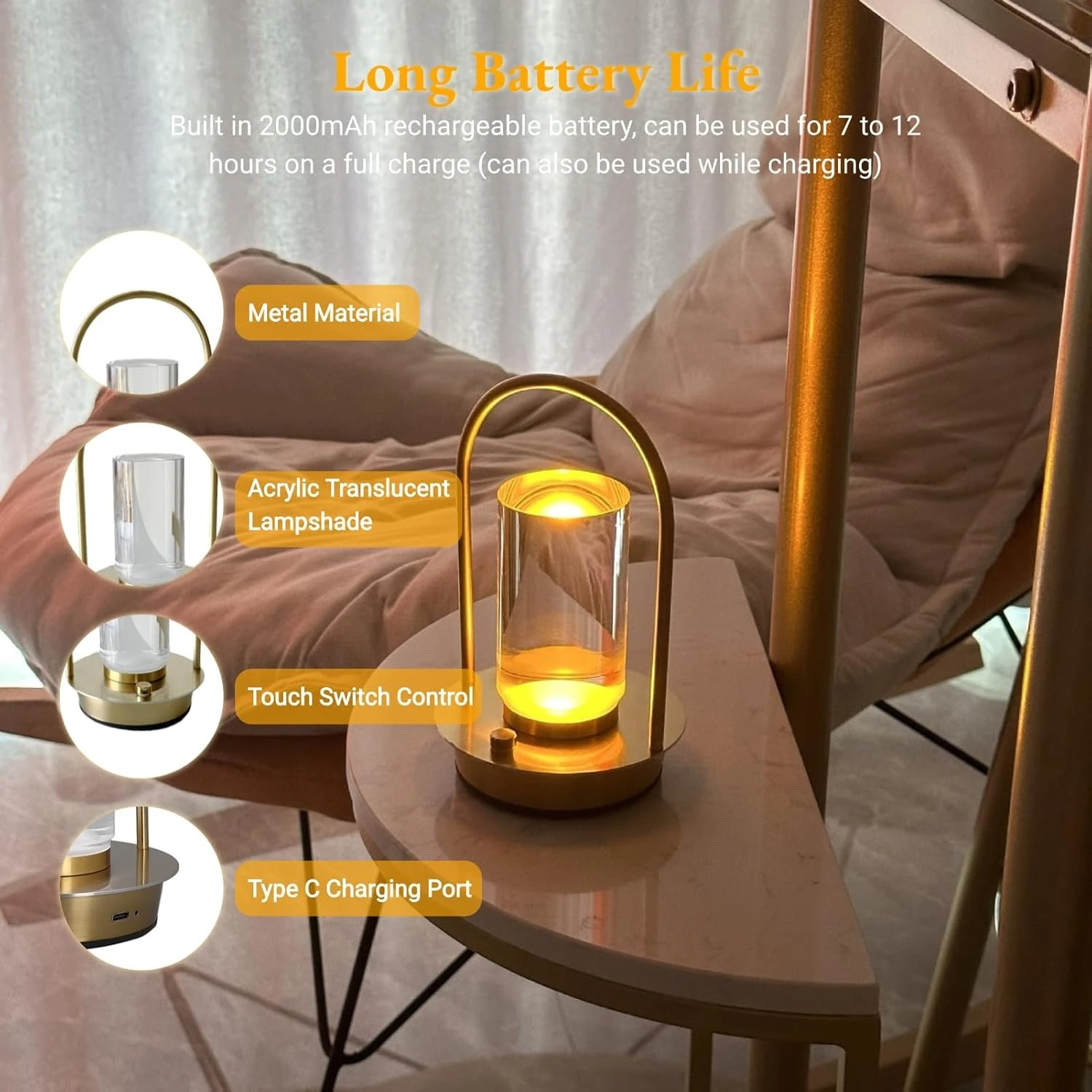 LED Touch Table Lamp