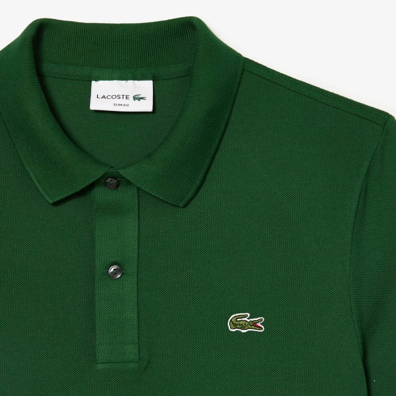 Lacoste Men’s Slim Fit L.12.12 Green Piqué Polo Shirt