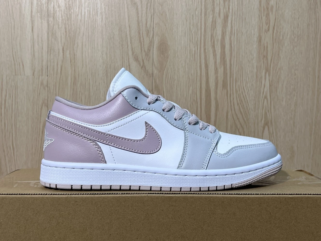 Air Jordan 1 Low Women's Sneakers — "Particle Rose / White / Neutral Grey