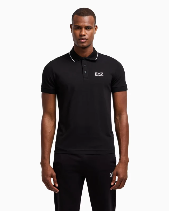 EA7 Men’s Black Polo Shirt