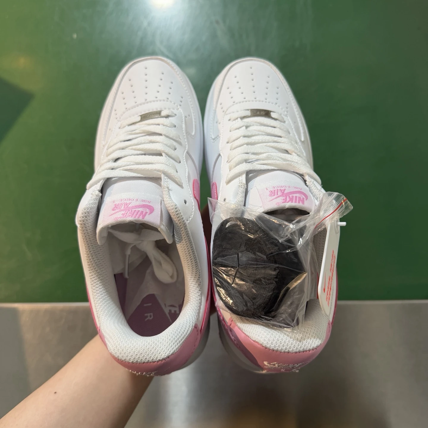 Nike Air Force 1 Low Sneakers – White & Pink