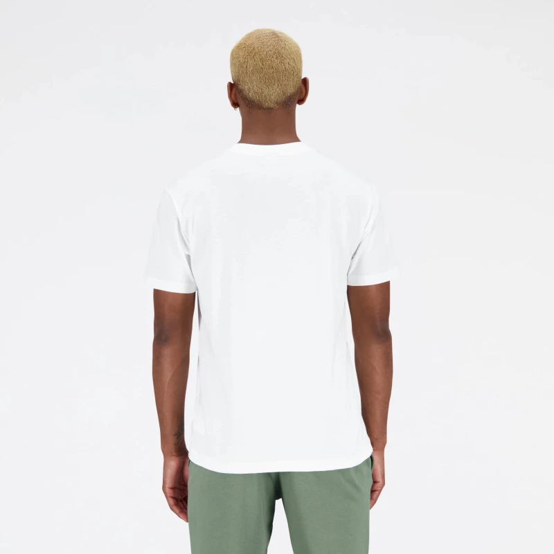 New Balance Men’s Classic White Cotton T-Shirt with Pocket