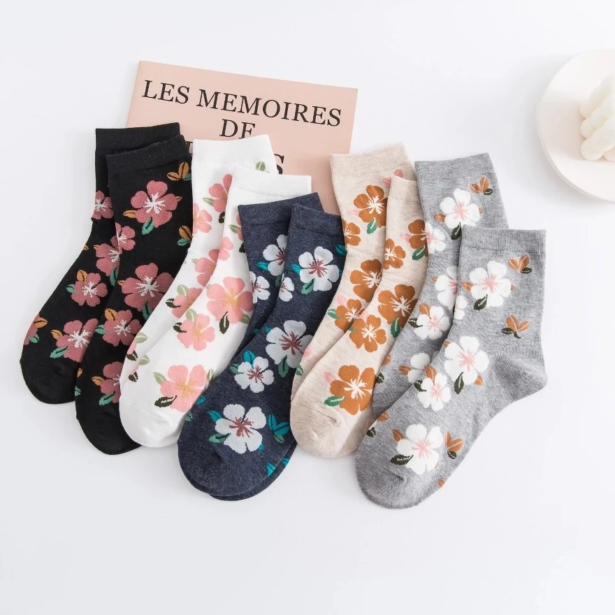 Floral Socks for Women - Kawaii, Cute & Cozy Gift