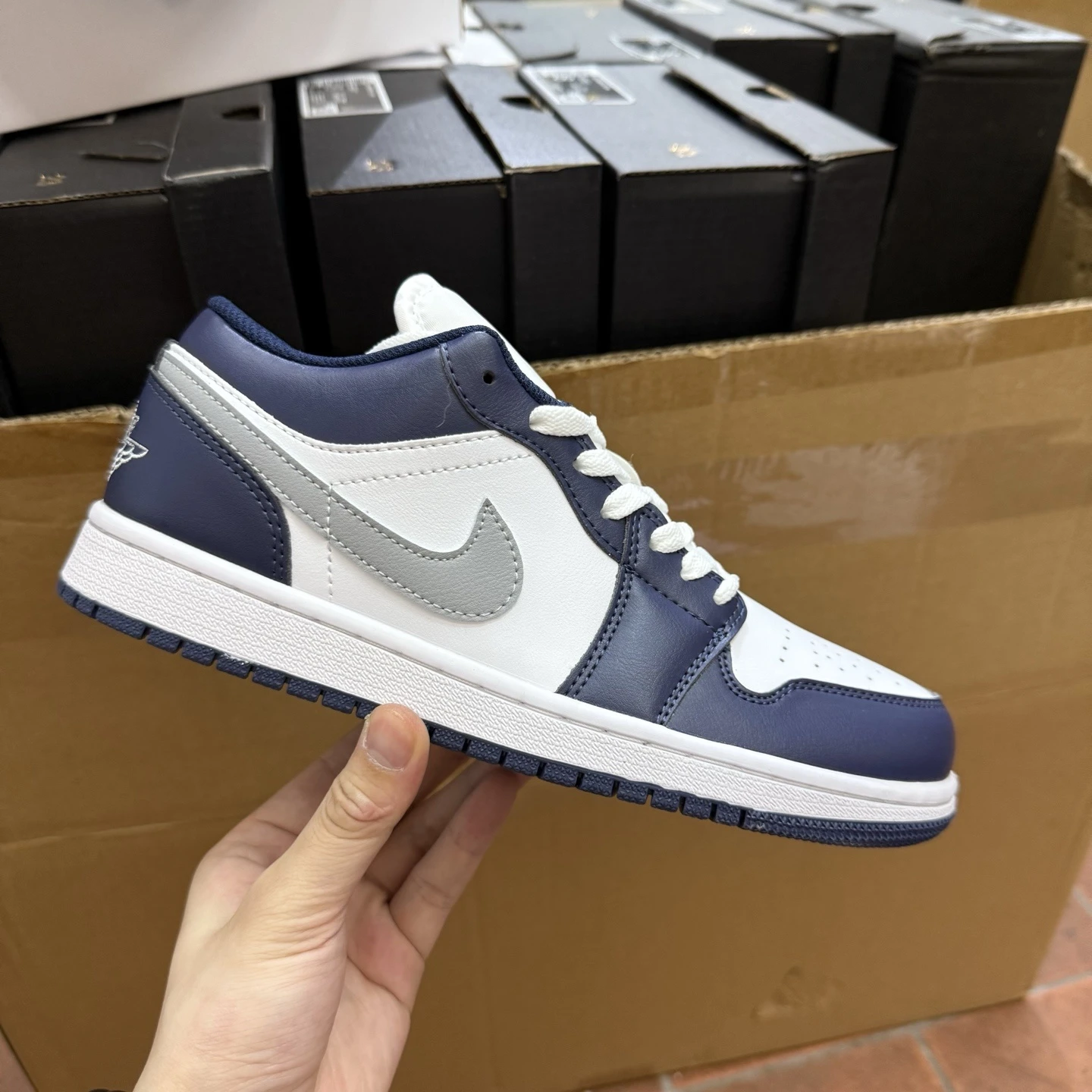 Air Jordan Low – Navy Blue & White Edition
