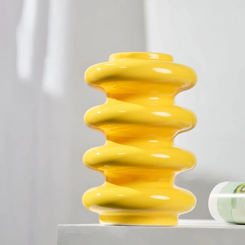Ceramic Vase with Spiral Design