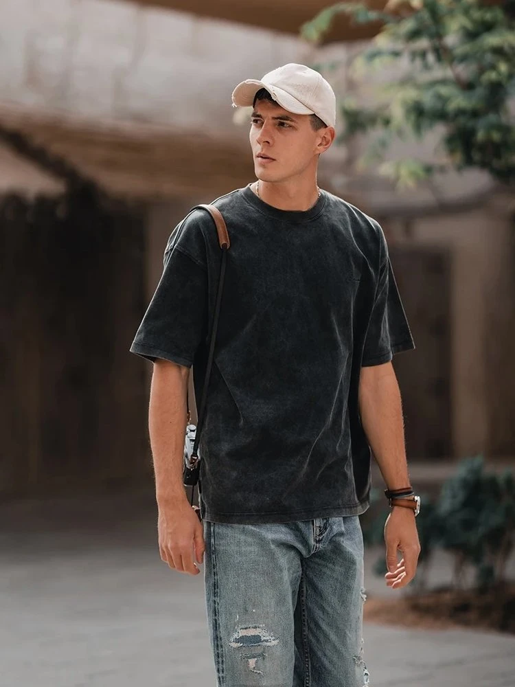Men’s Vintage Washed Heavyweight Cotton T-Shirt