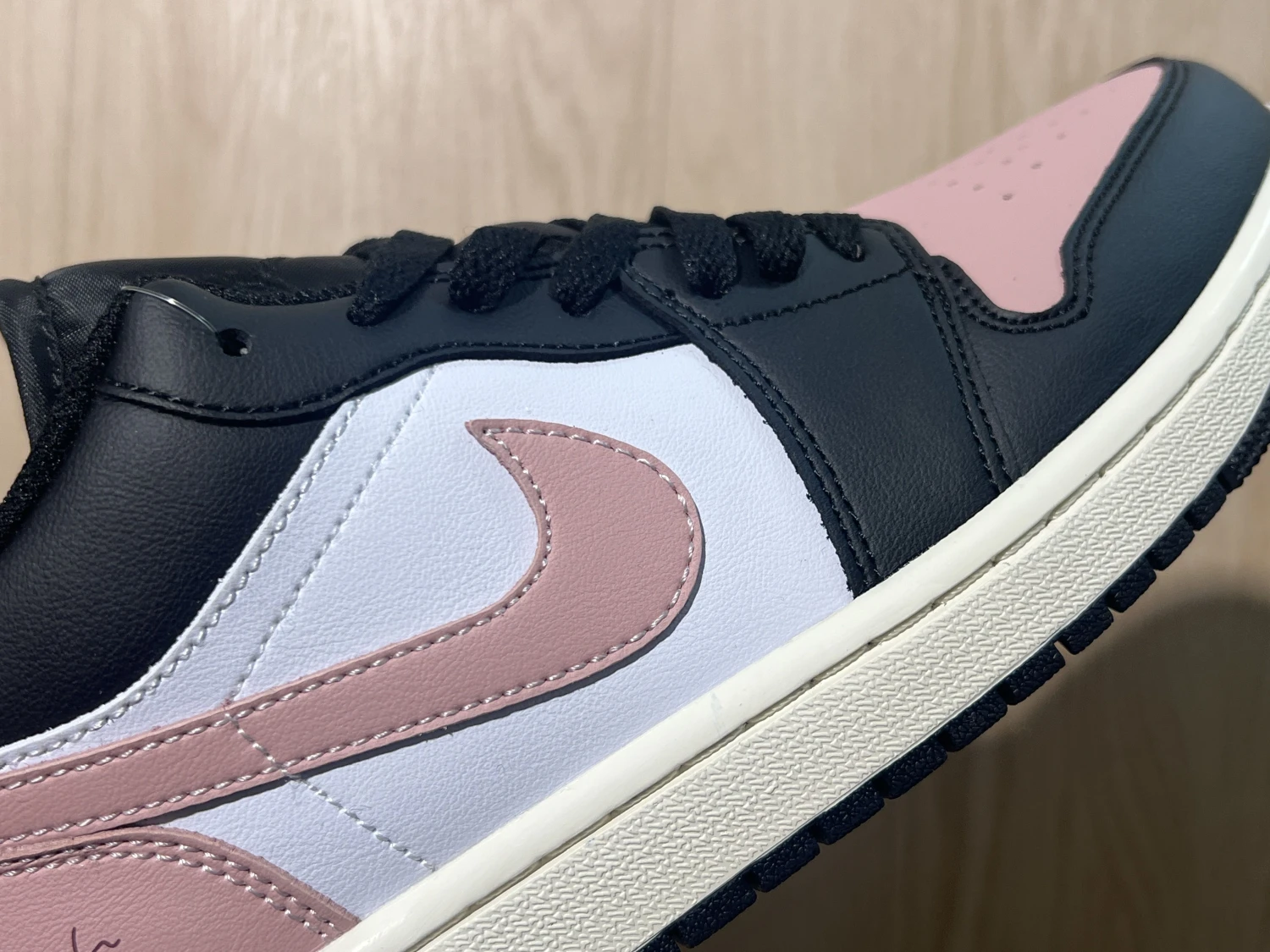 Air Jordan 1 Low Black Pink Sneaker – Women's Fashion Streetwear Edition