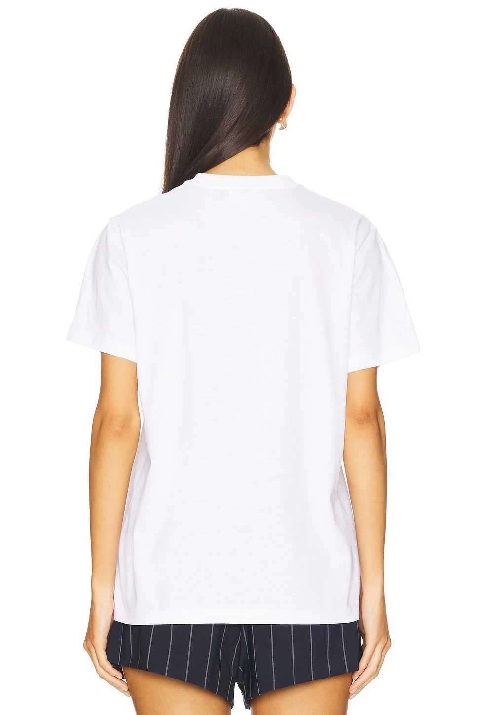 Ganni Organic Cotton White T-Shirt with Red Rabbit Print