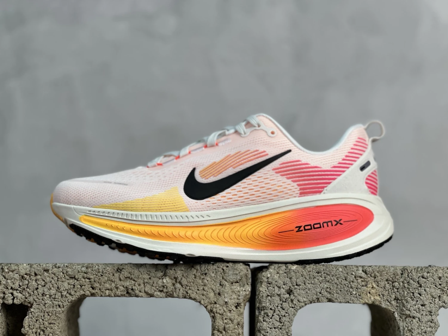 Nike Vomero 18 Road Running Shoes – White, Sunset Orange & Solar Yellow