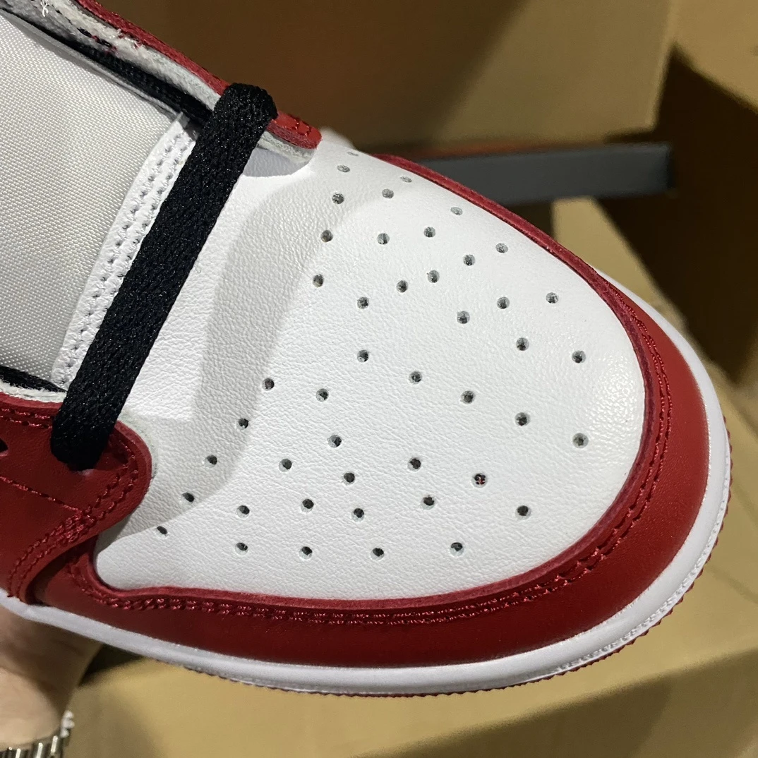 Air Jordan 1 Low Sneakers – White/Varsity Red/Black