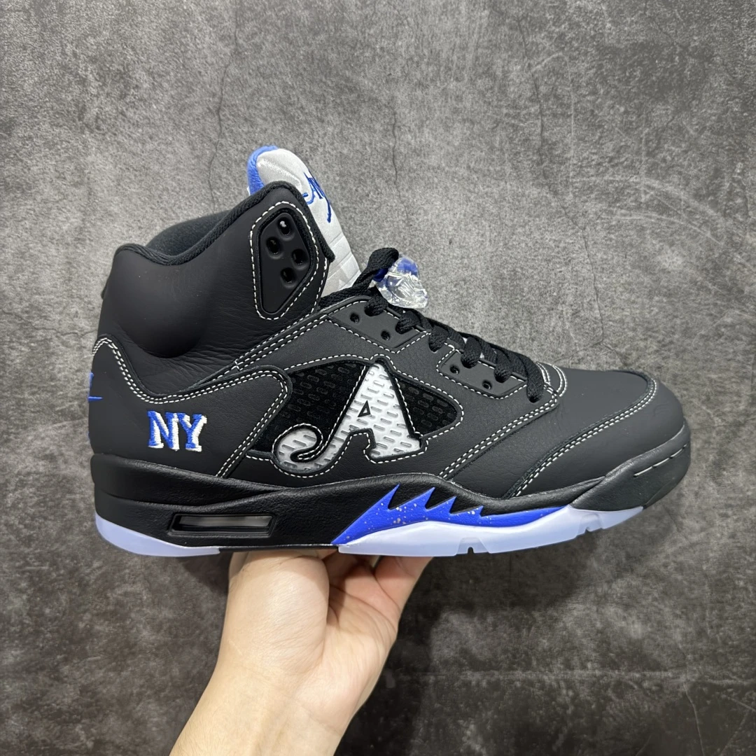Air Jordan 5 Retro "Black Royal" Sneakers – Black/Blue/Silver