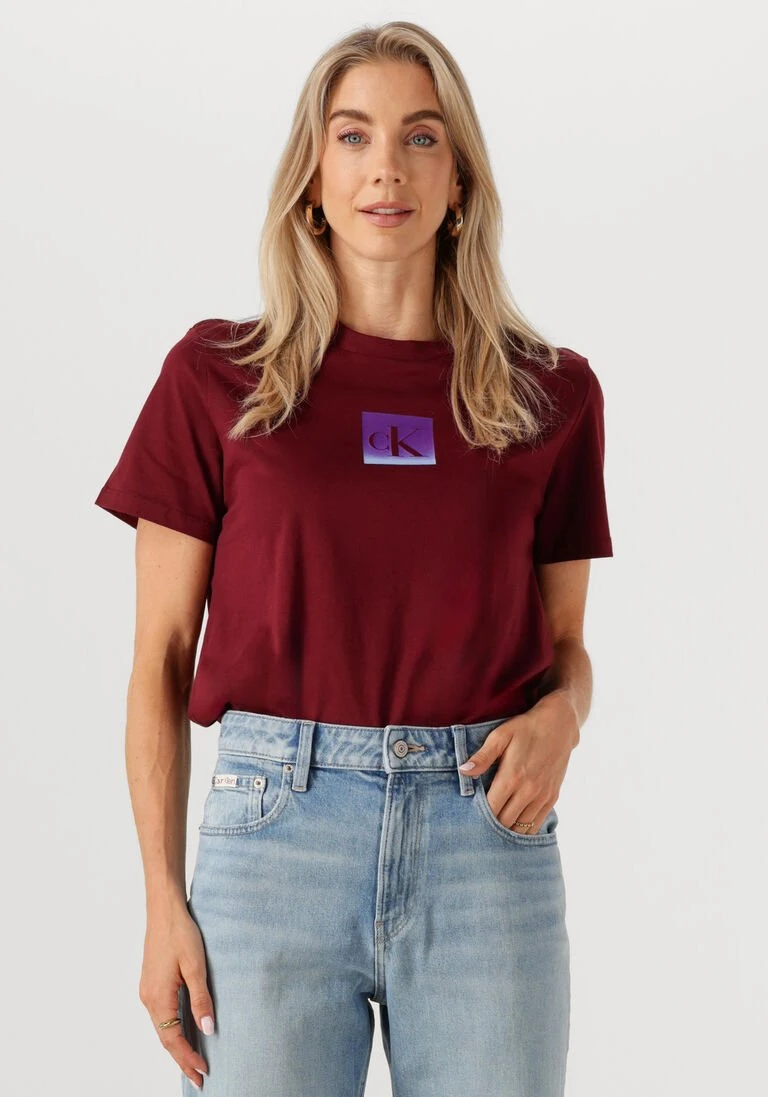 Calvin Klein Jeans Women’s Bordeaux Cotton T-Shirt