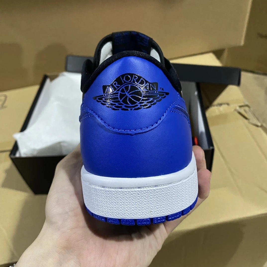 Air Jordan 1 Low Sneakers – Black/Game Royal Blue